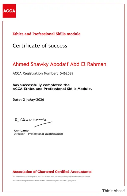 Ethics and Professional Skills Module — ACCA